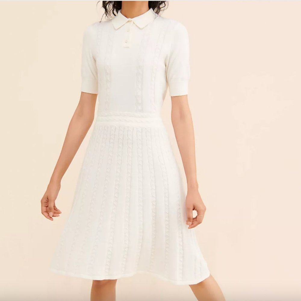 Cream Gal Meets Glam Elliott Sweater Dress Medium